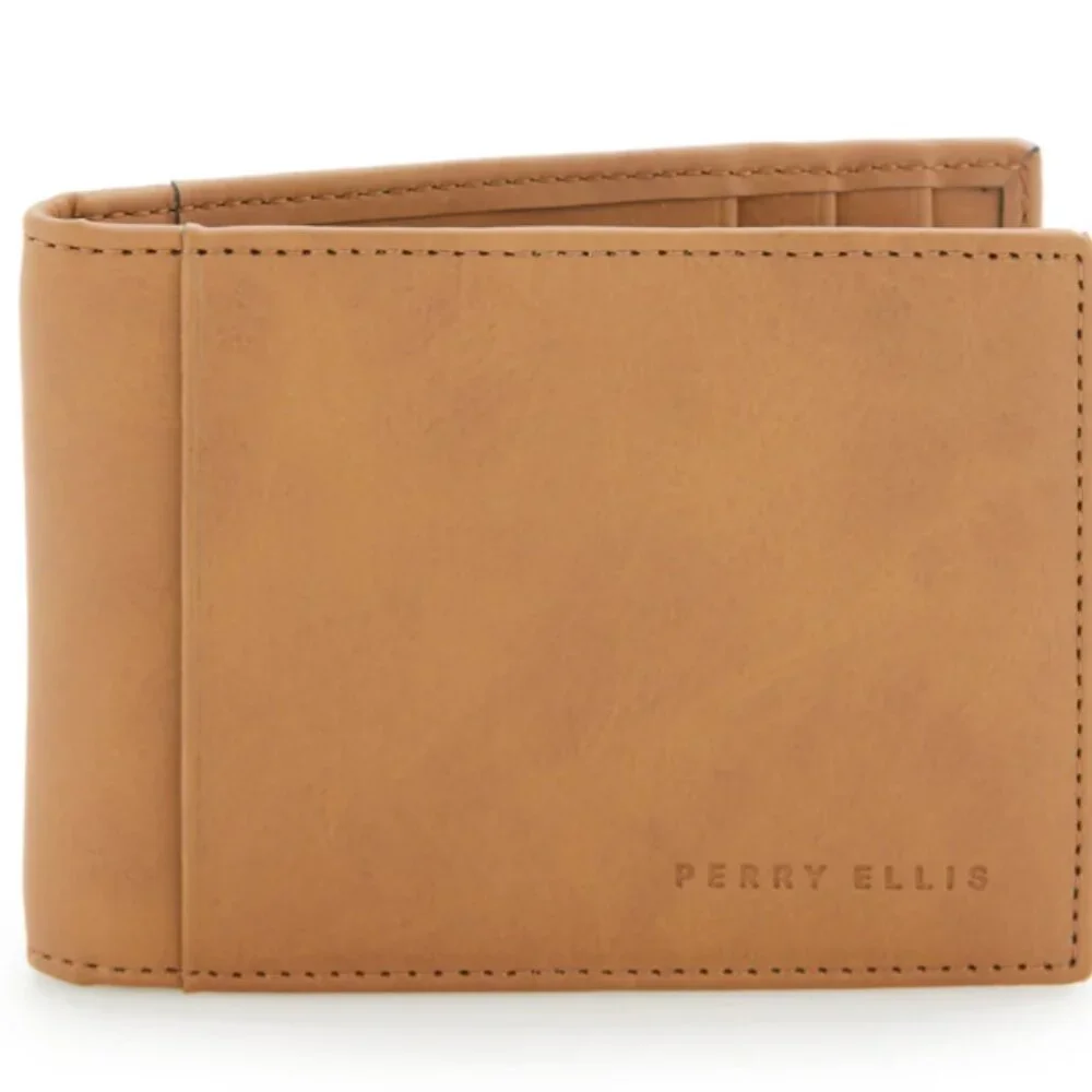 Perry EllisTan Leather Money Clip Wallet